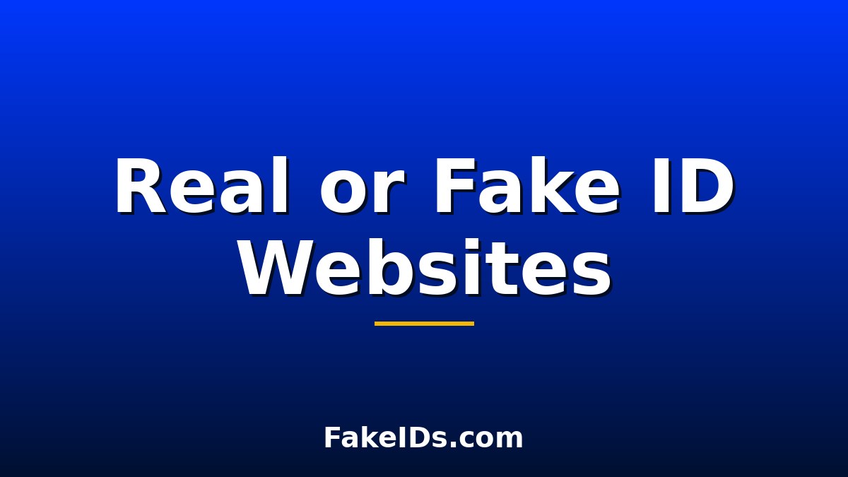 Are Fake ID Websites Real or Fake? How to Tell the Difference