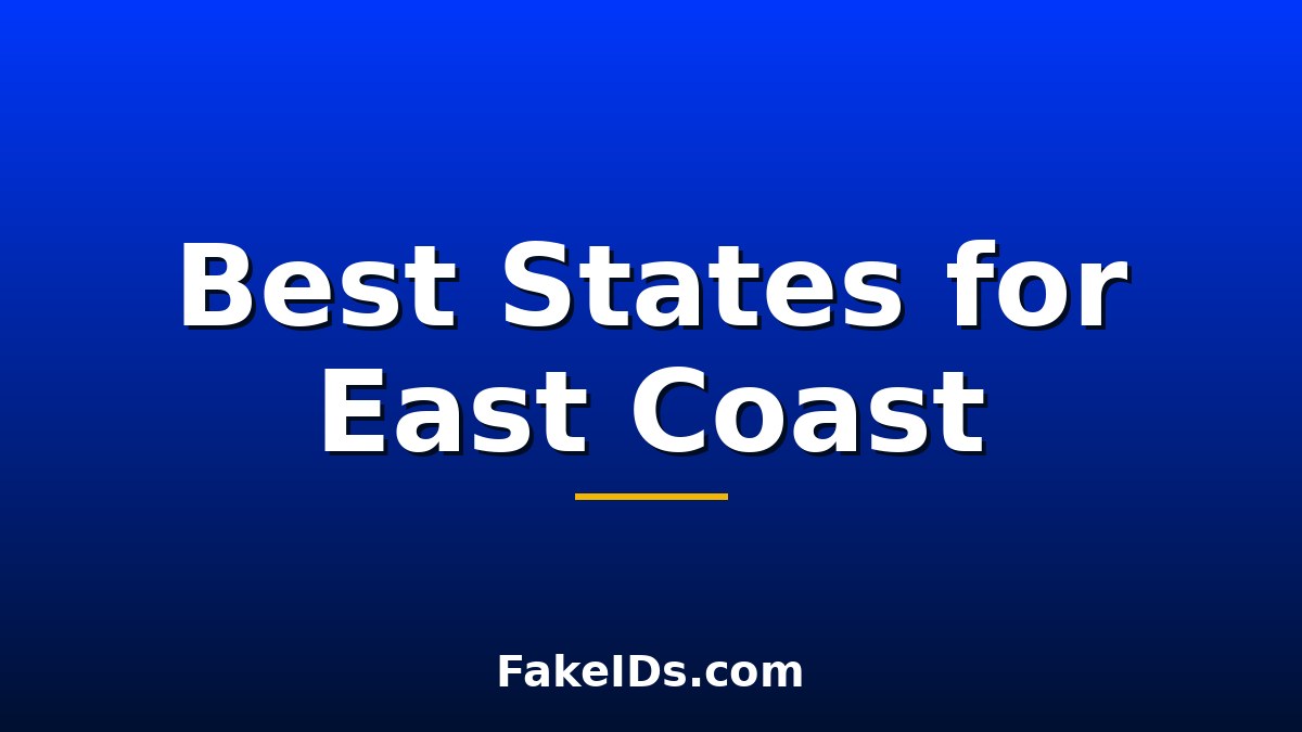 Best Fake ID States for East Coast: A Strategic Guide