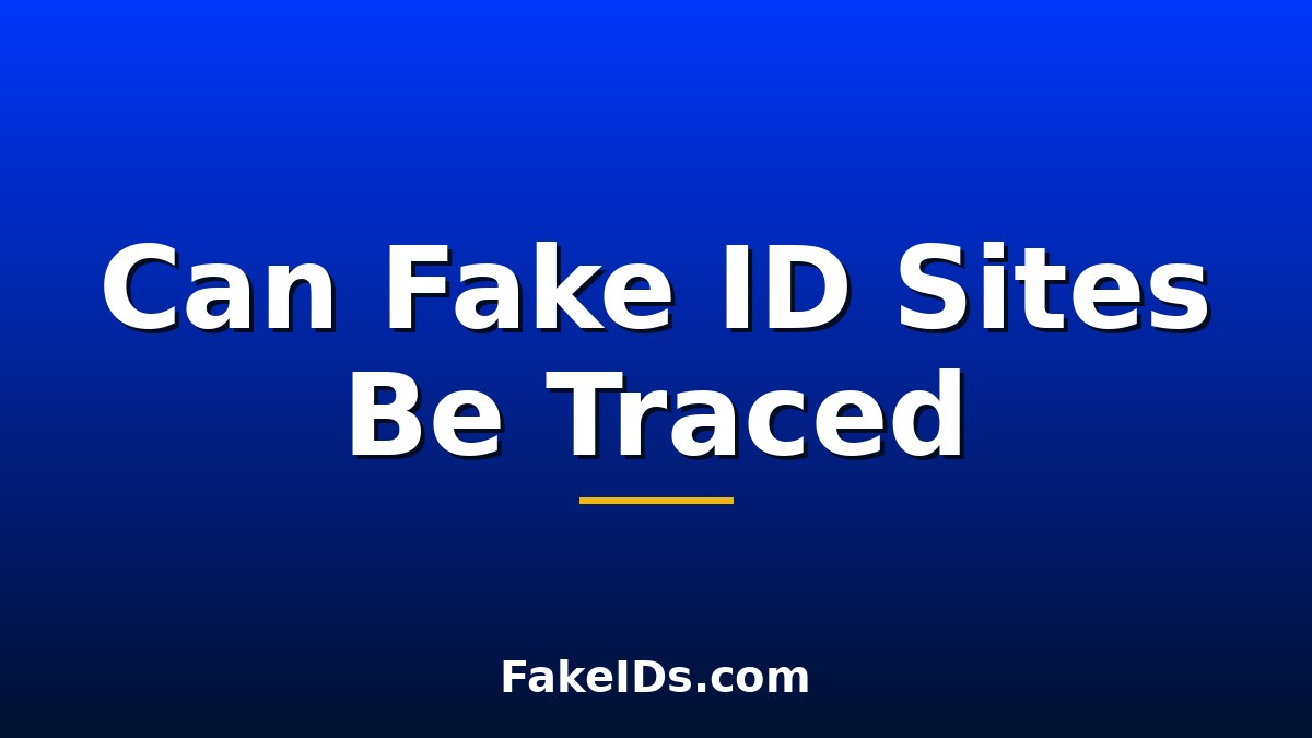 Can Fake ID Websites Be Traced by Police?