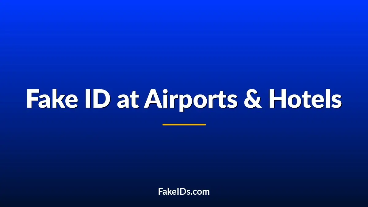 Can You Use a Fake ID at Airports or Hotels?