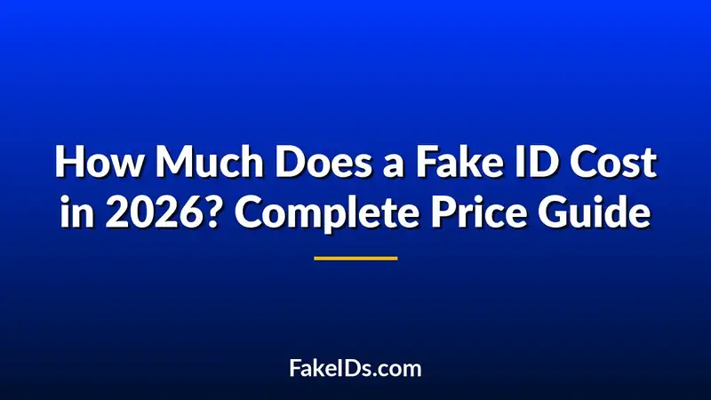 How Much Does a Fake ID Cost in 2026? Complete Price Guide