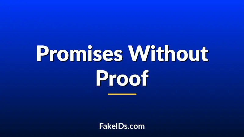 Why Fake ID Websites Make Promises They Can't Verify