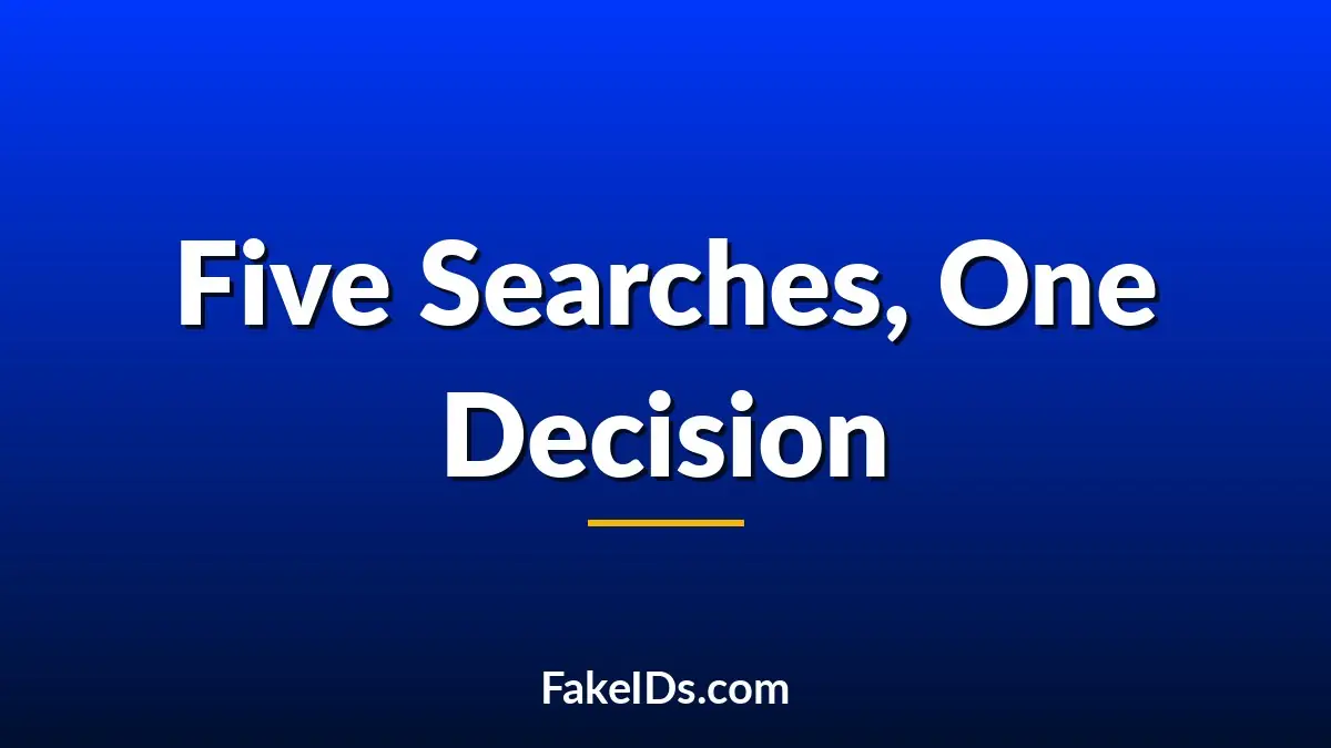 What People Search Right Before They Decide Not to Buy a Fake ID