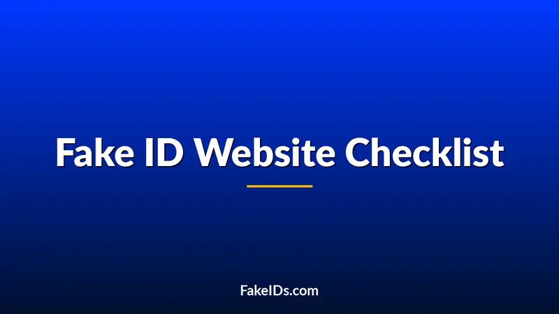 Fake ID Website Checklist Before You Trust Any Site Online