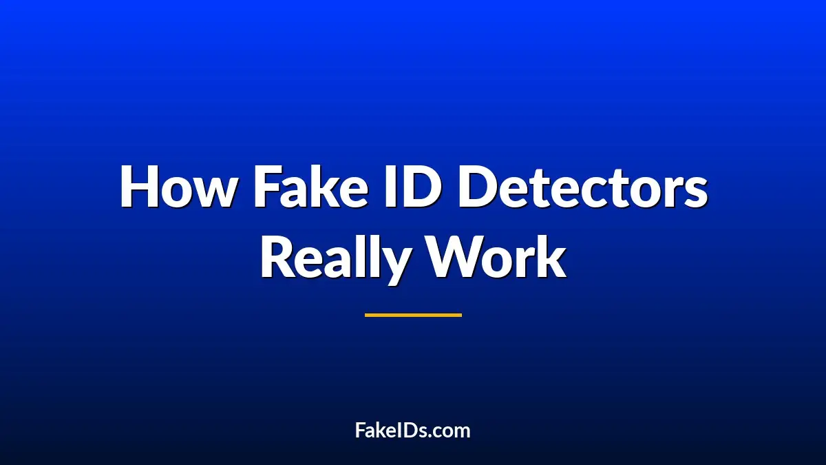 How Fake ID Detectors Really Work