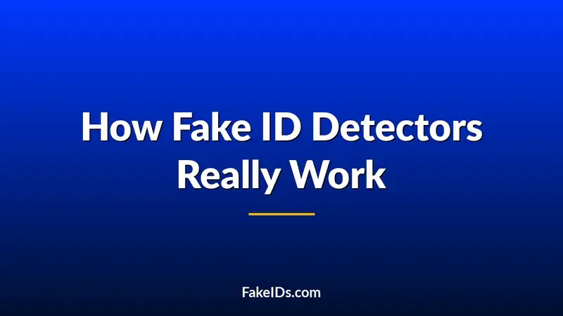 How Fake ID Detectors Really Work