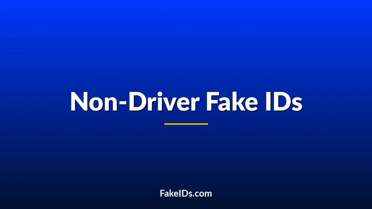 Why Non-Driver Fake IDs Are So Hard to Find