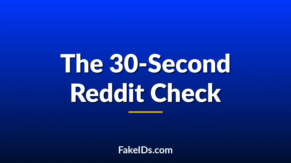 The Reddit Trick People Use to Spot Fake ID Scam Sites in 30 Seconds
