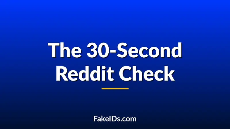 The Reddit Trick People Use to Spot Fake ID Scam Sites in 30 Seconds