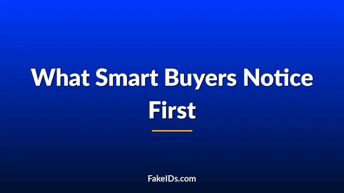 What Smart Buyers Notice First on a Novelty ID Website