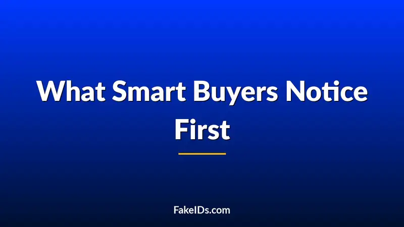 What Smart Buyers Notice First on a Novelty ID Website