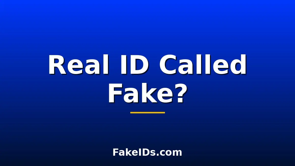 What Should You Do If Someone Says Your Real ID Is Fake?