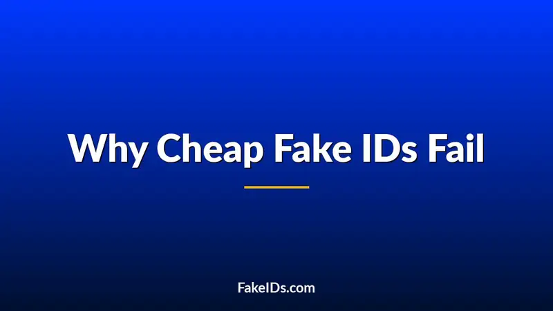 Why Cheap Fake IDs Fail So Fast