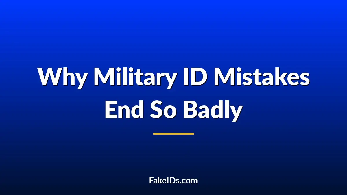 Why Military ID Mistakes End So Badly
