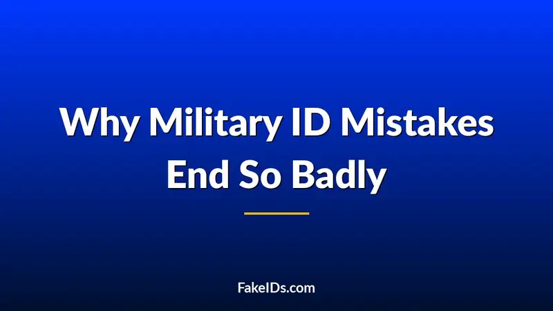 Why Military ID Mistakes End So Badly