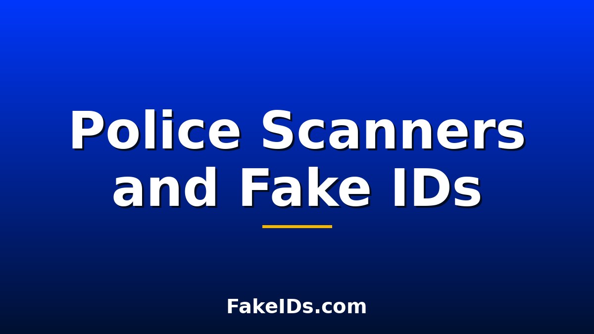 Do Police Scanners Detect Fake IDs? NCIC and Beyond
