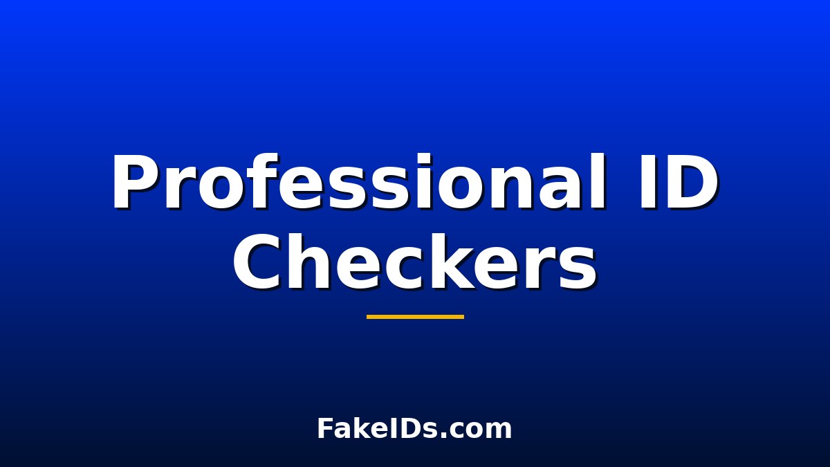 Can a Fake ID Actually Fool a Professional ID Checker?