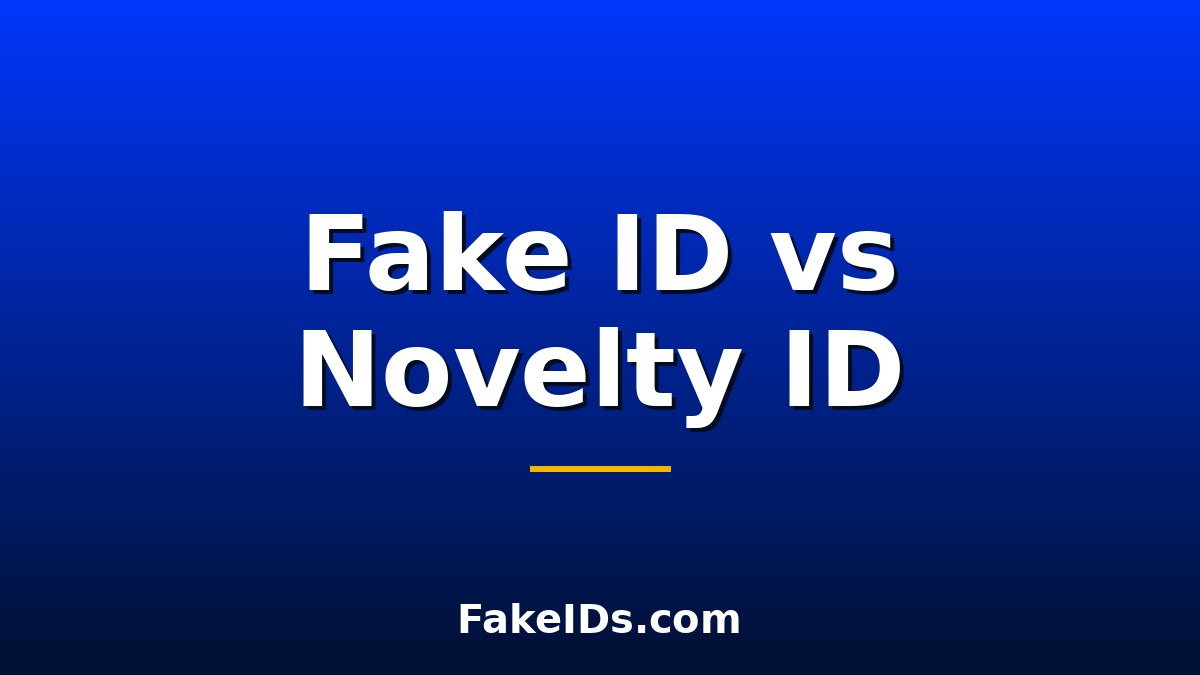 Fake ID vs Novelty ID: What's the Legal Difference?