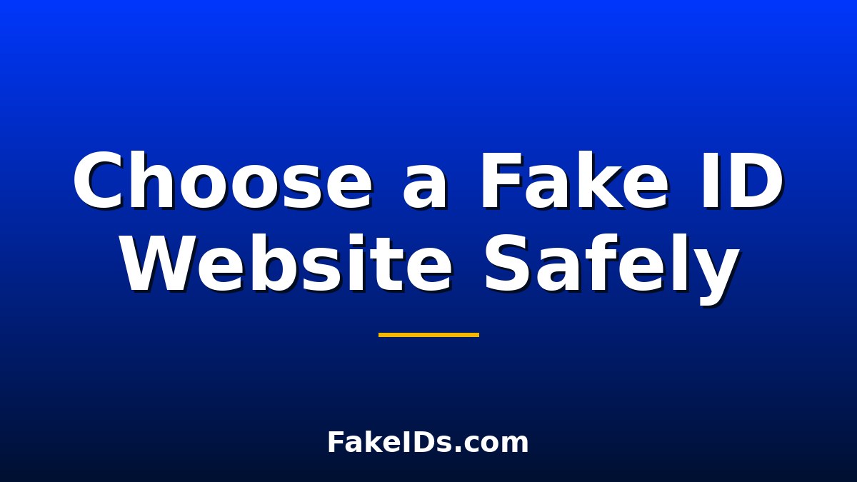 How to Choose a Fake ID Website Safely in 2026