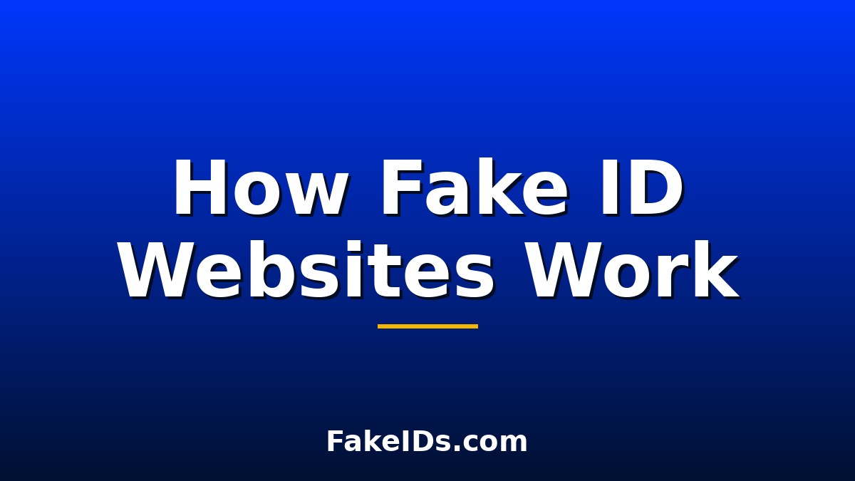 How Fake ID Websites Work: The Full Process Explained