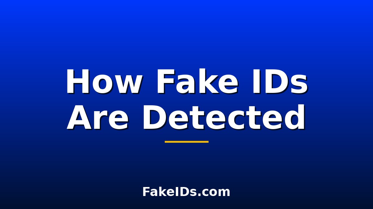 How Fake IDs Are Detected: Methods Used by Bouncers and Police