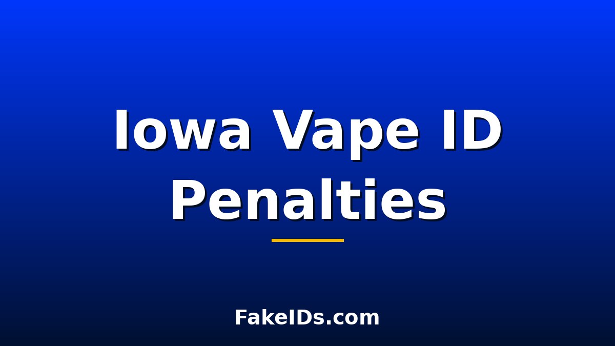 What Does Iowa Law Say About Using a Fake ID to Buy Vapes or Tobacco?