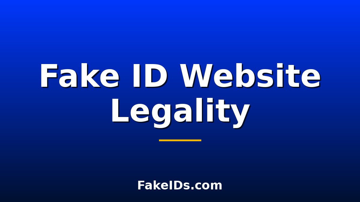 Is Using a Fake ID Website Illegal? Legal Risks Explained