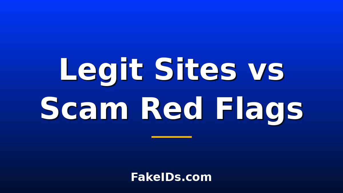 Legit Fake ID Sites: How to Spot Scam Red Flags
