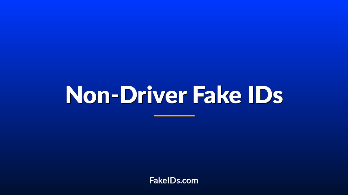Why Non-Driver Fake IDs Are So Hard to Find
