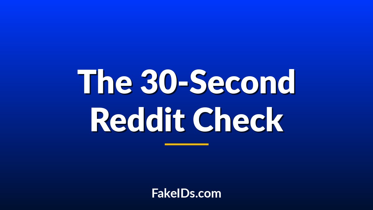 The Reddit Trick People Use to Spot Fake ID Scam Sites in 30 Seconds
