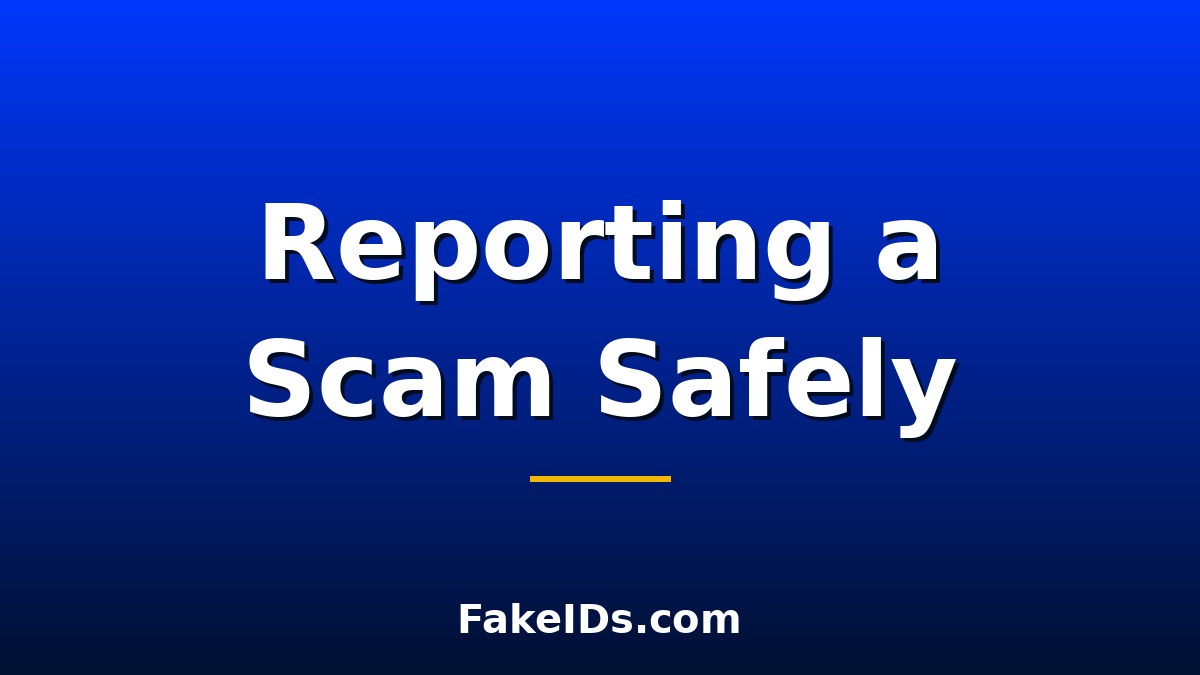 Can You Report a Fake ID Scam Without Getting Yourself in Trouble?