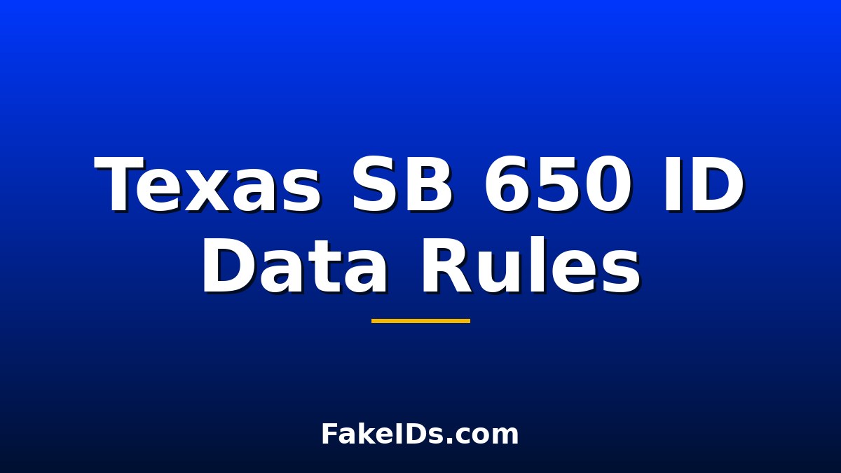 What Does Texas SB 650 Actually Let Stores Do With Your ID Data?