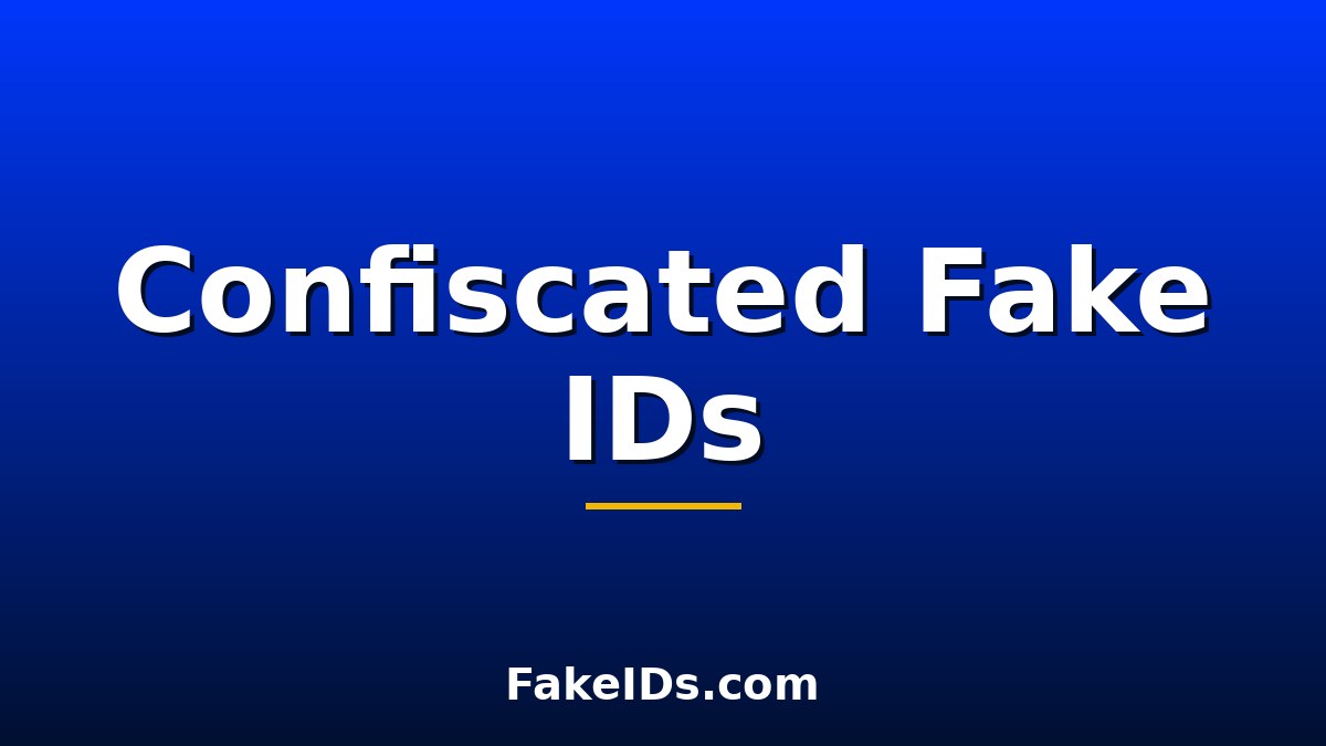 What Do Police Do with Confiscated Fake IDs?
