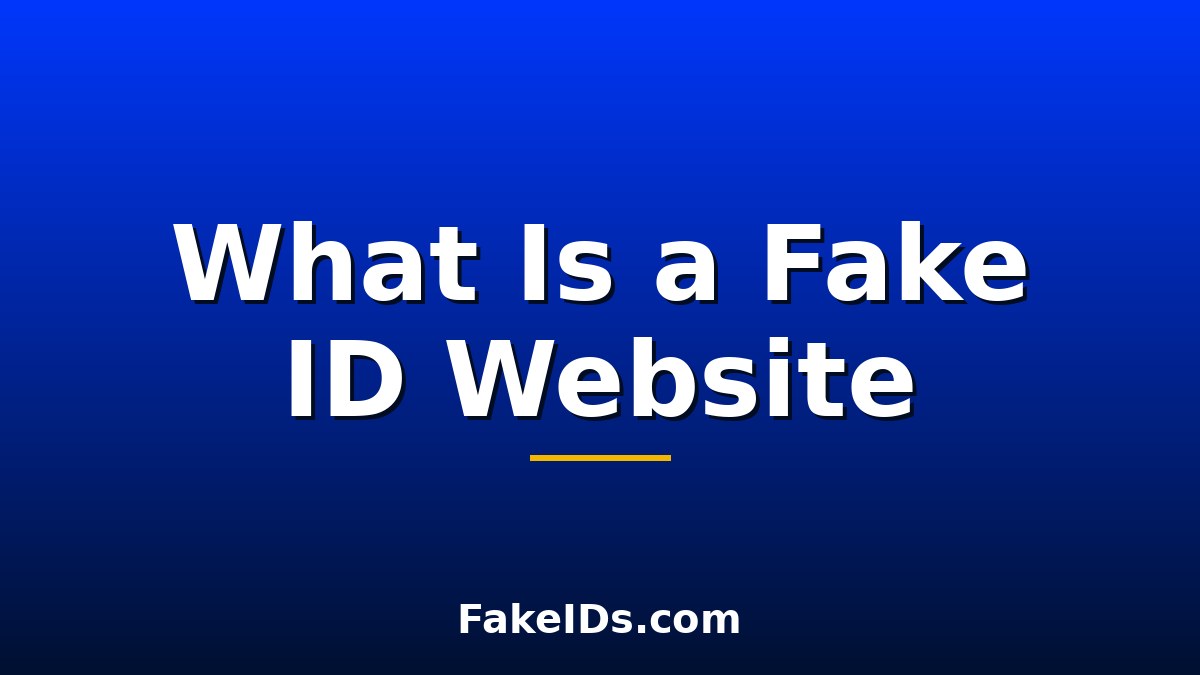 What Is a Fake ID Website? How They Operate