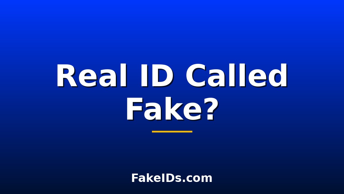 What Should You Do If Someone Says Your Real ID Is Fake?