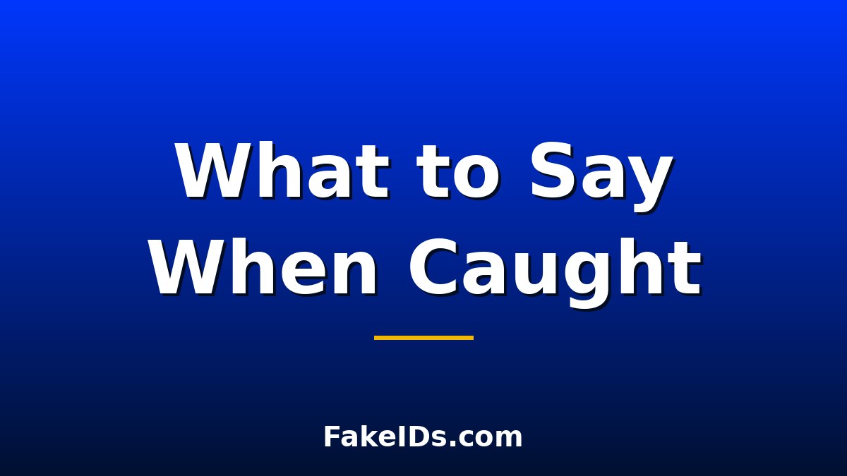 What to Say When Caught with a Fake ID: Legal Advice
