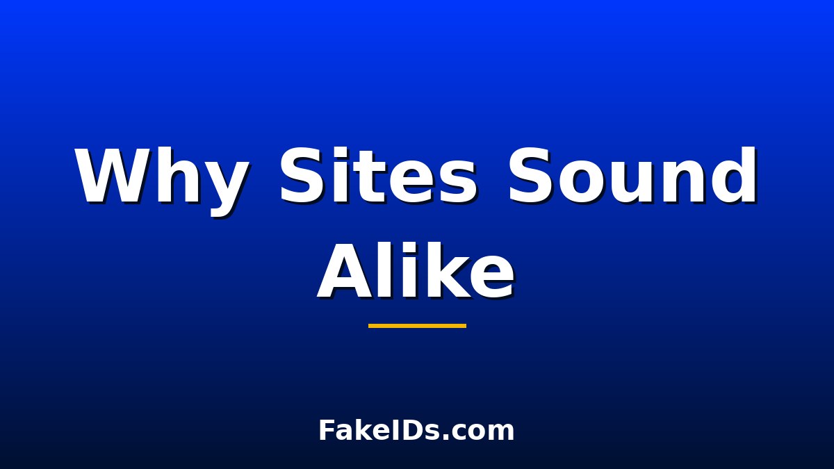 Why Do Fake ID Websites All Sound Like the Same Company?