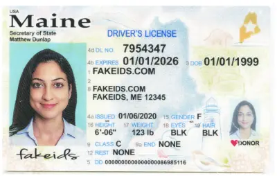 Buy Maine Fake ID - Scannable | FakeIDs.com Fake ID