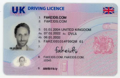 United Kingdom Polycarbonate - Official Country Material Fake ID