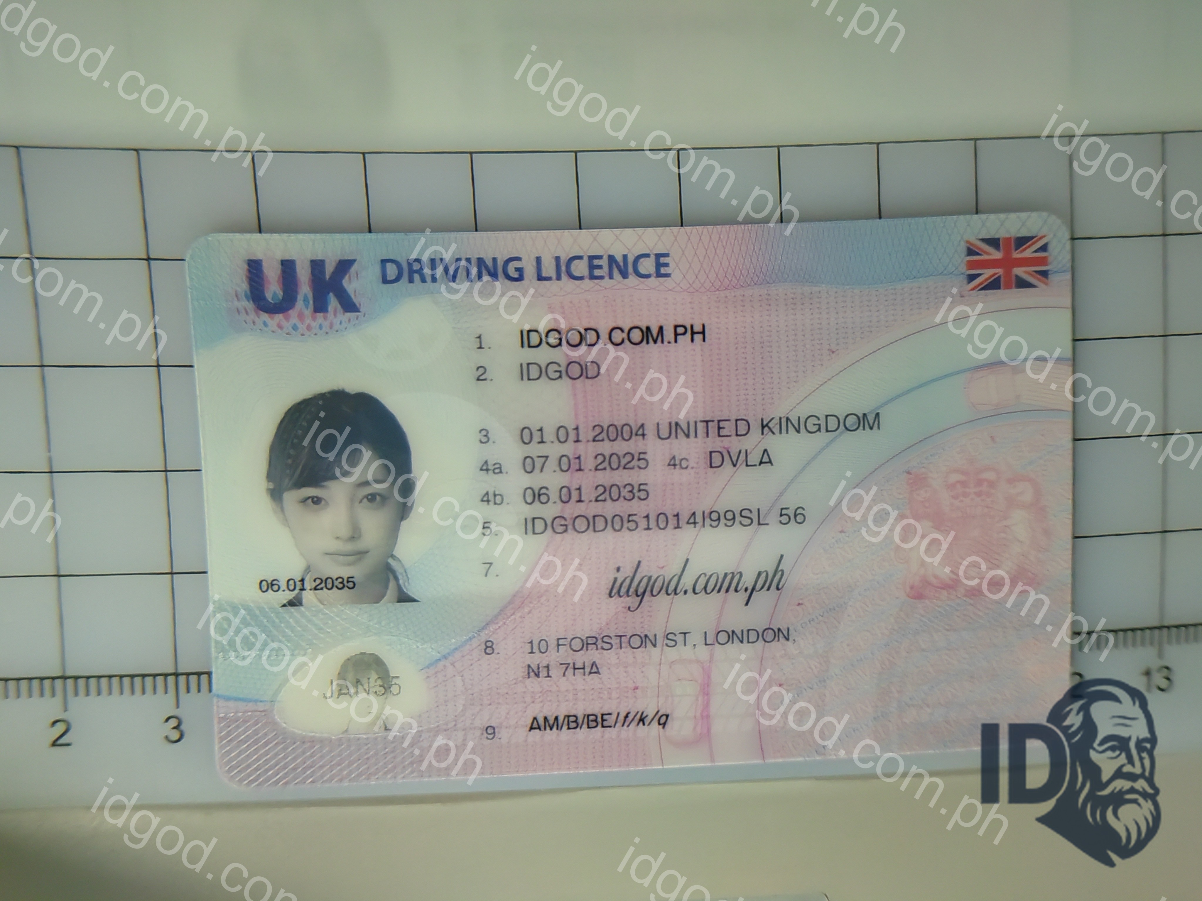 United Kingdom Polycarbonate - Official Country Material Fake ID