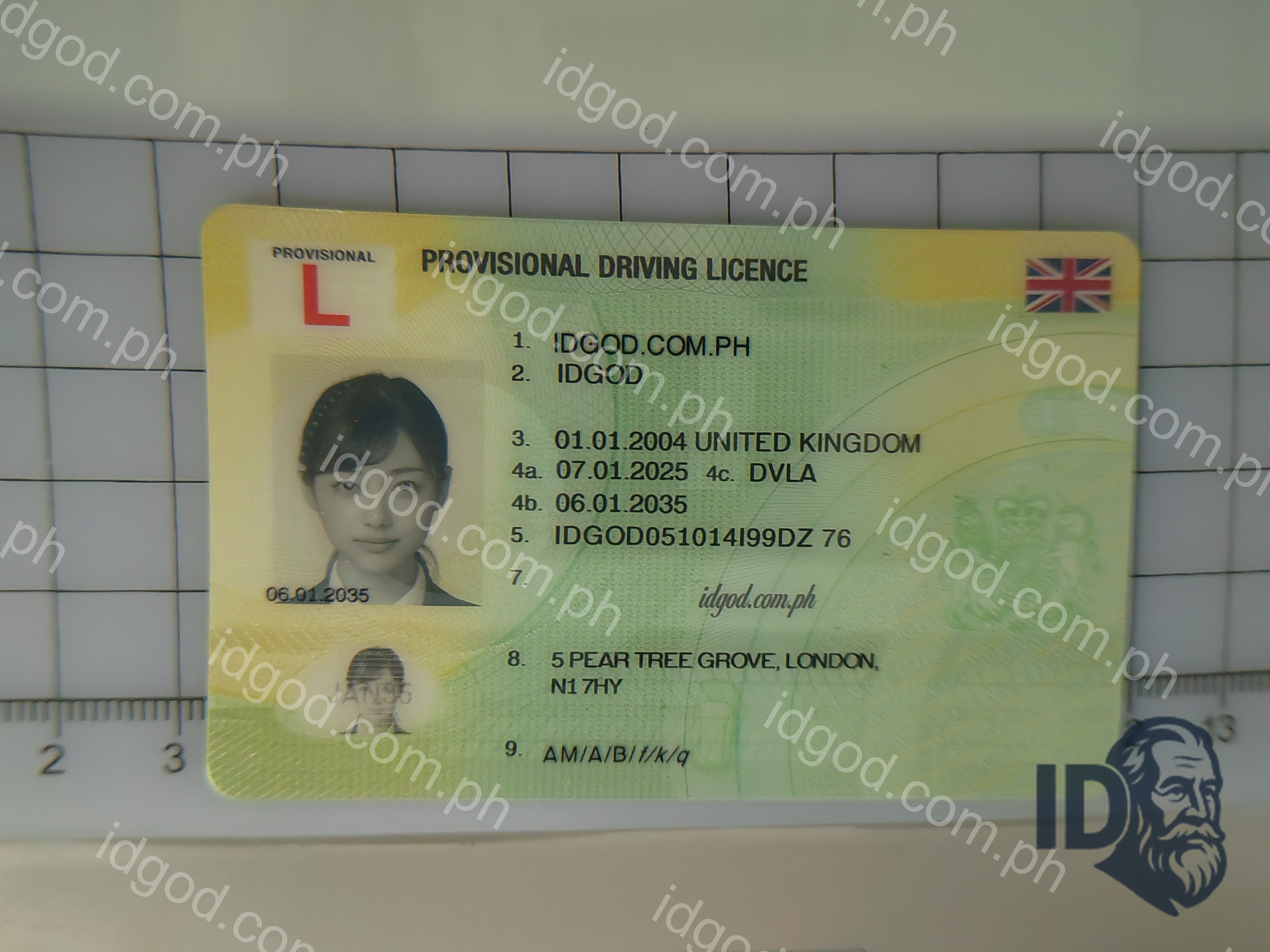 United Kingdom - Provisional Driver License Fake ID